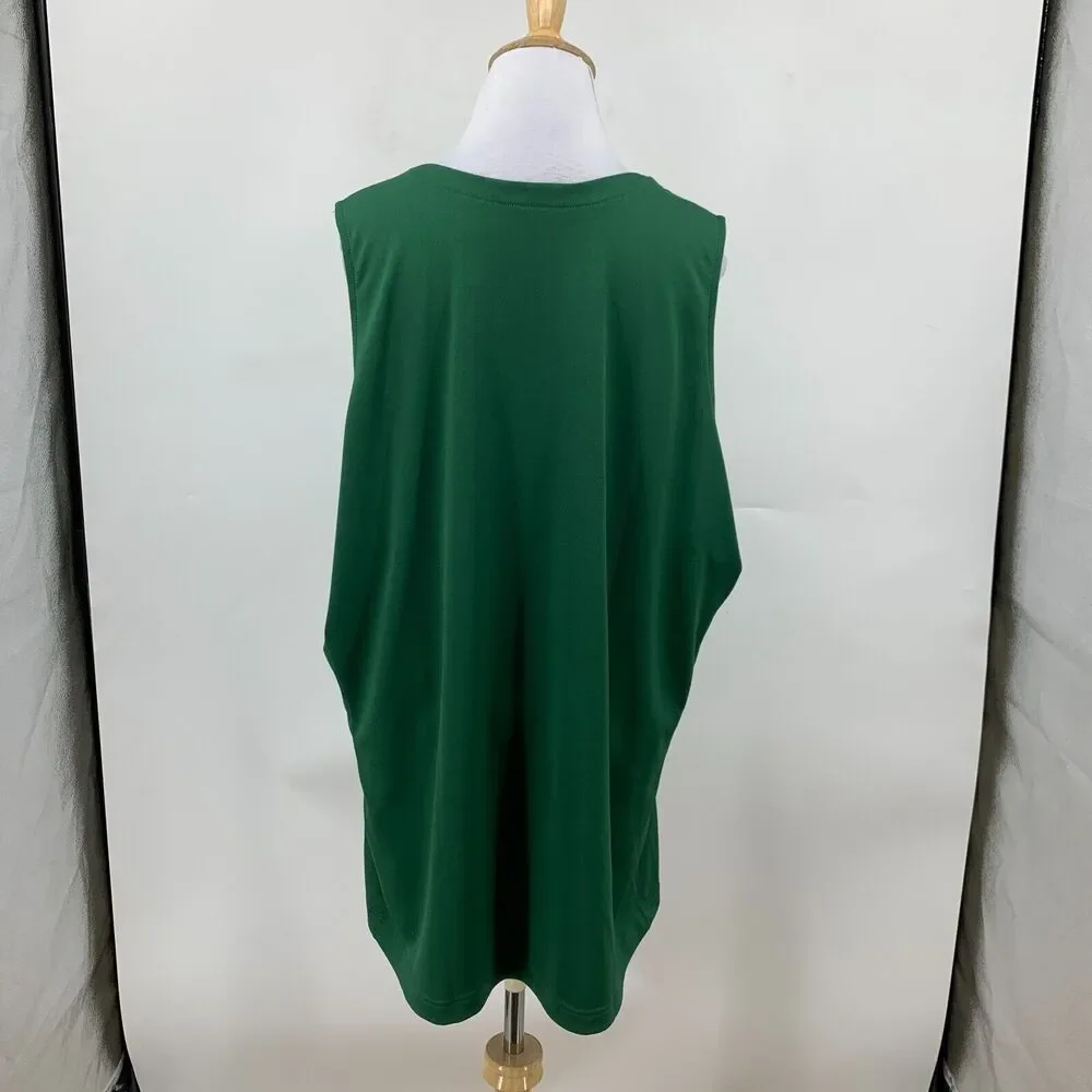 Nike Basketball Jersey Shirt Womens XXXL 3XL Green Sleeveless V Neck Lightweight
